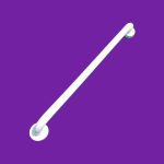 دستگیره کمکی دیواری سفید 90 سانت