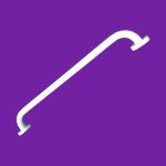 دستگیره کمکی دیواری سفید 90 سانت